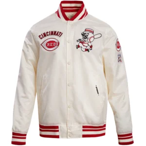 Cincinnati Reds Pro Standard Retro Classic Full-Snap Satin Varsity Jacket