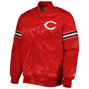 Cincinnati Reds The Power Forward Full-Snap Satin Varsity Red Jacket