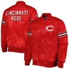 Cincinnati Reds The Power Forward Full-Snap Satin Varsity Red Jacket - Image 3