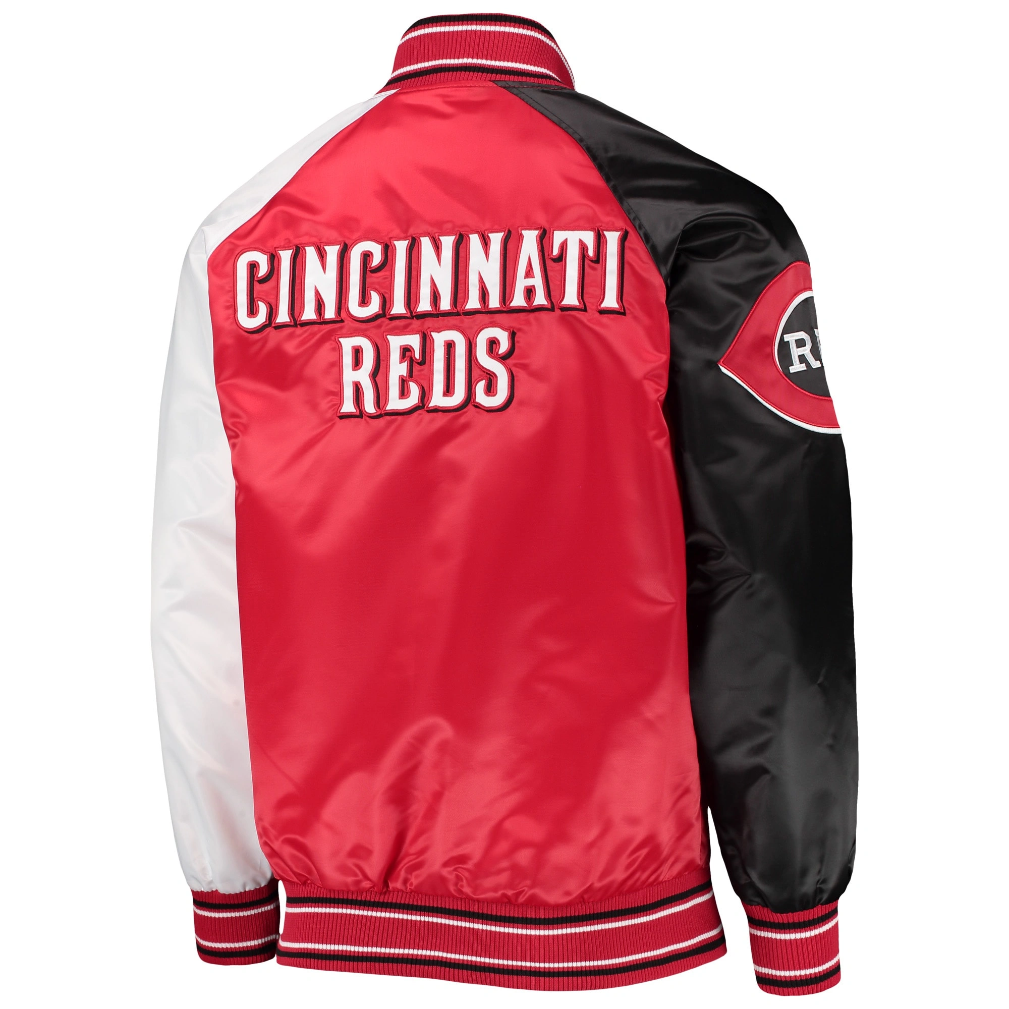 Cincinnati Reds Starter Reliever Full-Snap Satin Varsity Jacket - Image 2