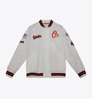 City Collection Lightweight Satin Jacket Baltimore Orioles
