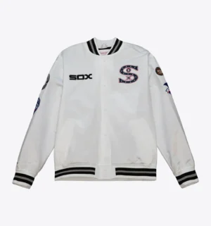 City Collection Lightweight Satin Jacket Chicago White Sox