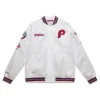 Philadelphia Phillies City Collection Lightweight Satin Varsity White Jacket