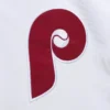 Philadelphia Phillies City Collection Lightweight Satin Varsity White Jacket - Image 3