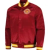 Cleveland Cavaliers Throwback Wordmark Raglan Maroon Varsity Jacket