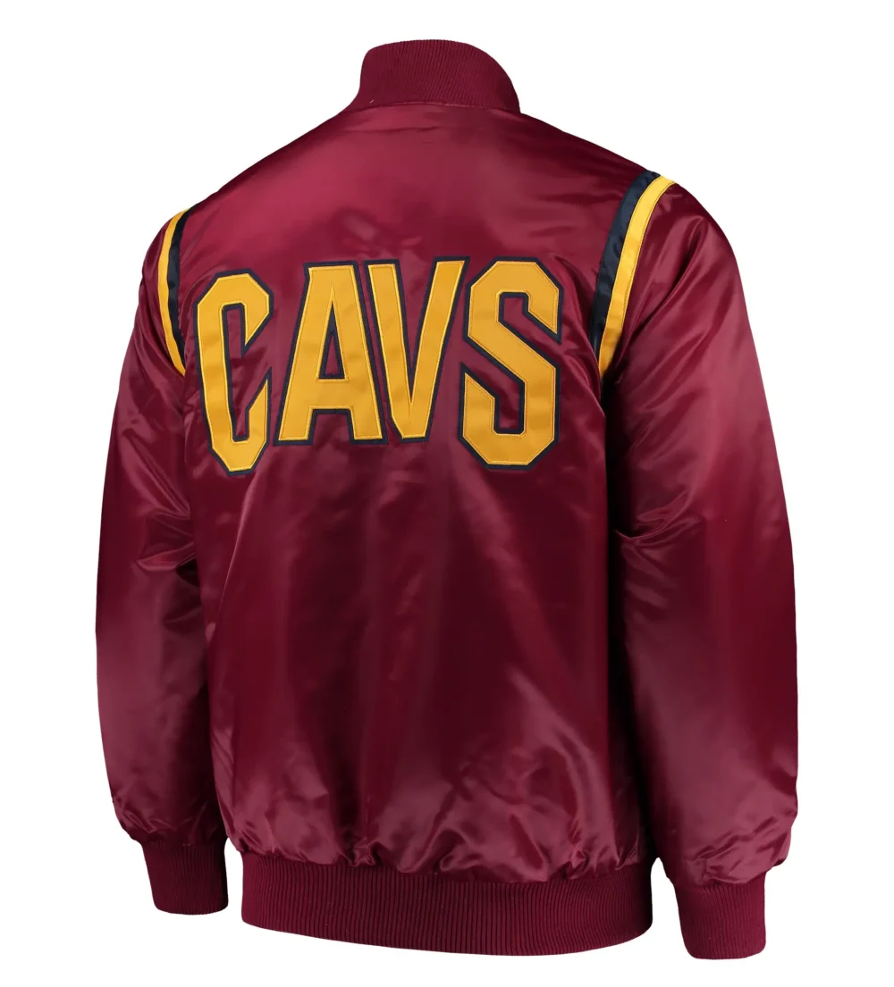 Alternative view of Cleveland Cavaliers Starter Full Snap Maroon Varsity Jacket