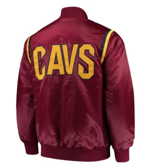 Alternative view of Cleveland Cavaliers Starter Full Snap Maroon Varsity Jacket