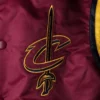 Cleveland Cavaliers Starter Full Snap Maroon Varsity Jacket - Image 3