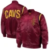 Cleveland Cavaliers Starter Full Snap Maroon Varsity Jacket - Image 4