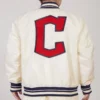Cleveland Guardians Retro Classic Baseball Team Players Satin Varsity Jacket - Image 2