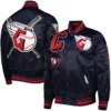 Cleveland Guardians Sublimated Pro Standard Full-Snap Satin Varsity Navy Jacket - Image 3