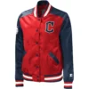 Cleveland Guardians The Legend Full-Snap Satin Varsity Jacket
