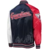 Cleveland Guardians Starter Reliever Full-Snap Satin Varsity Jacket - Image 2