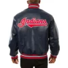 Cleveland Indians  Full Leather Black Varsity Jacket - Image 2