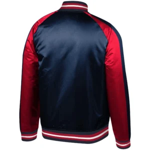 Alternative view of Cleveland Indians Colorblocked Full-Snap Satin Varsity Jacket