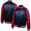 Cleveland Indians Colorblocked Full-Snap Satin Varsity Jacket - Image 3