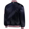 Alternative view of Cleveland Indians Majestic Big & Tall Full-Snap Satin Varsity Jacket