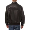 Cleveland Indians Shirt Style Collar Full Leather Black Varsity Jacket - Image 2