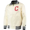 Cleveland Indians Starter The Captain II Full-Zip Satin Varsity Jacket