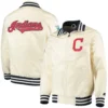 Cleveland Indians Starter The Captain II Full-Zip Satin Varsity Jacket - Image 3