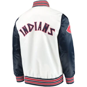 Alternative view of Cleveland Indians Starter The Legend Rib Knitted Satin Varsity Jacket