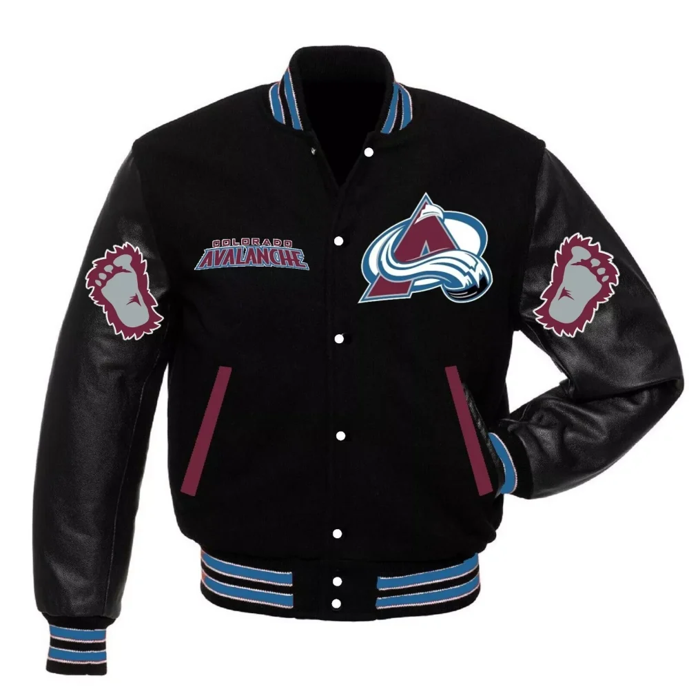 Colorado Avalanche Letterman Wool & Leather Varsity jacket