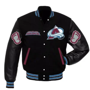 Colorado Avalanche Letterman Wool & Leather Varsity jacket