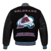 Colorado Avalanche Letterman Wool & Leather Varsity jacket - Image 2