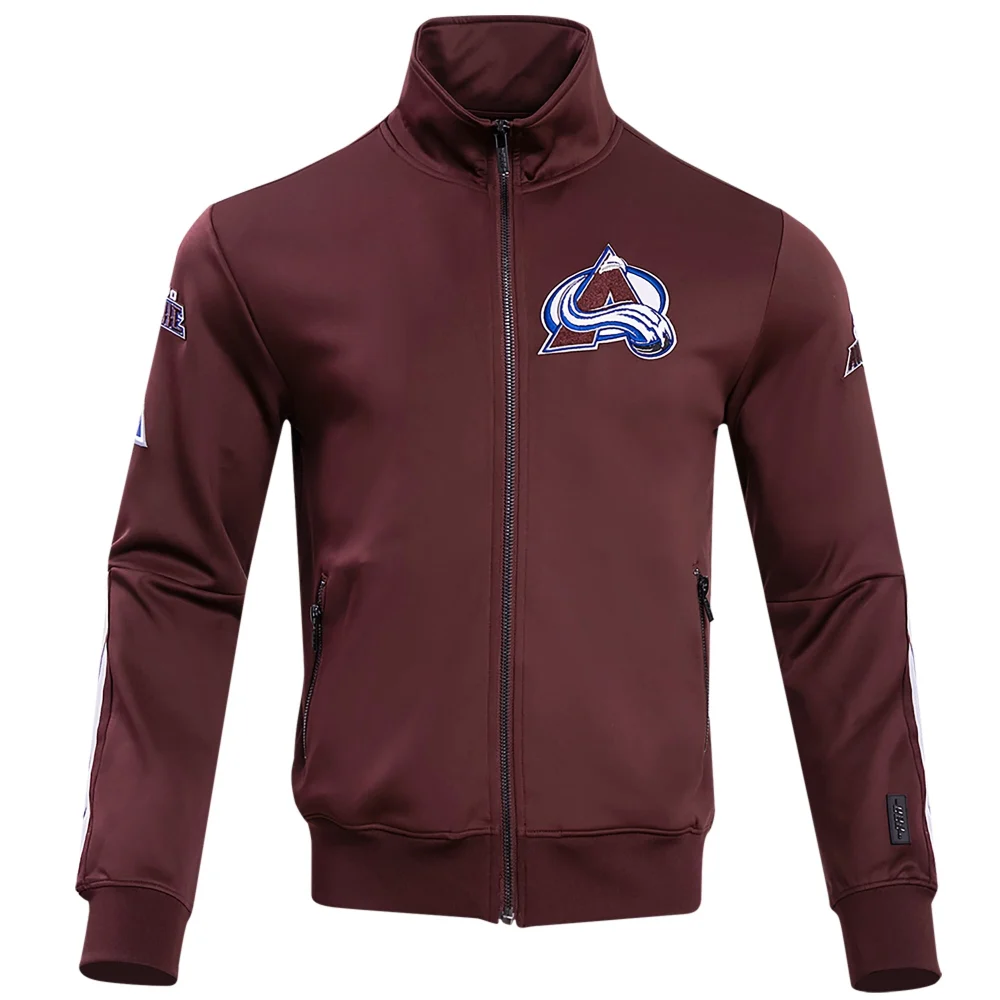 Colorado Avalanche Classic Chenille Burgundy Track Jacket