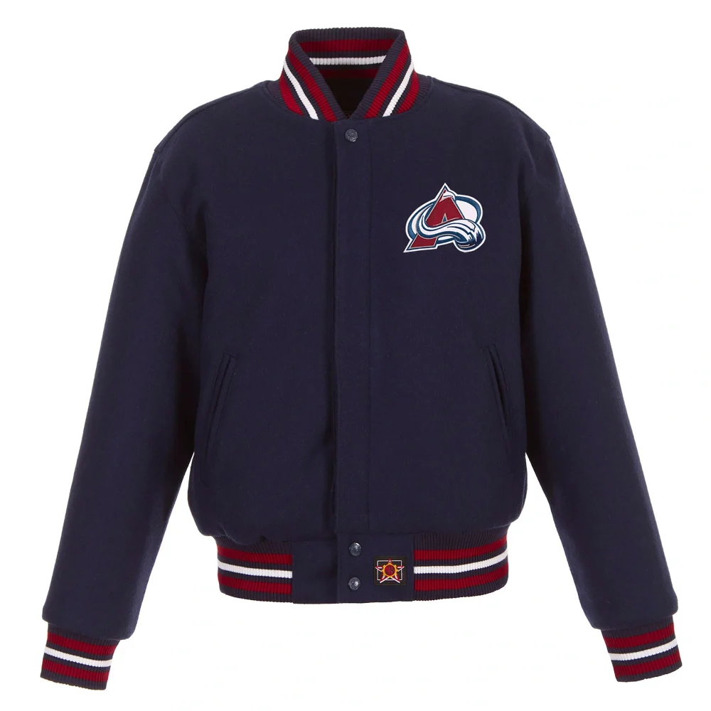 Colorado Avalanche One Color Full Wool Varsity Jacket