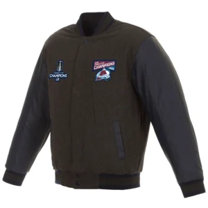 Colorado Avalanche Stanley Cup Champions Wool & Leather Jacket