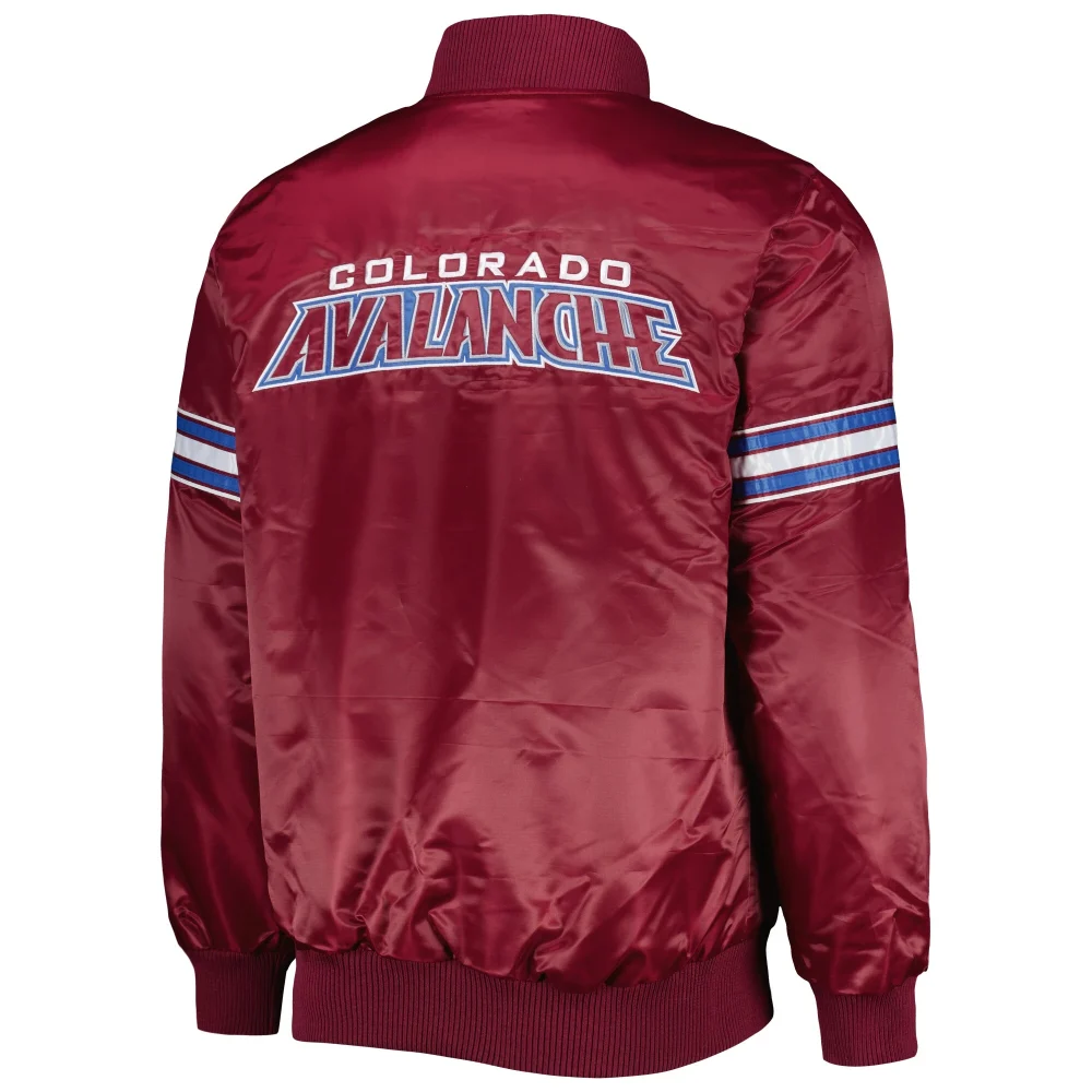 Alternative view of Colorado Avalanche Pick And Roll Satin Varsity Jacket