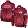 Colorado Avalanche Pick And Roll Satin Varsity Jacket - Image 4