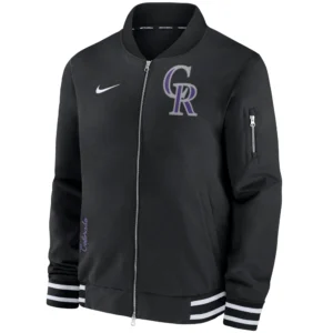 Colorado Rockies Nike Authentic Varsity Black Jacket