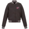Columbus Blue Jackets Women's Full-Snap Satin Varsity Jacket