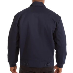 Alternative view of Columbus Blue Twill Workwear Varsity Navy Jacket