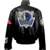 Dallas Mavericks Jeff Hamilton Black Full Leather Jacket - Image 2