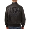 Dallas Mavericks Full Leather Black Varsity Jacket - Image 2