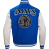 Dallas Mavericks Script Tail Wool & Faux Leather Varsity Jacket - Image 2