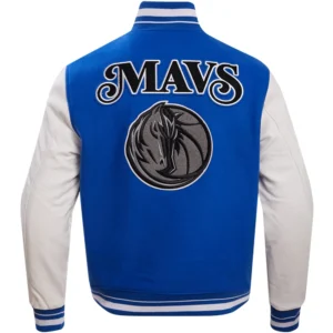 Alternative view of Dallas Mavericks Script Tail Wool & Faux Leather Varsity Jacket
