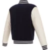 Dallas Mavericks Two Tone Wool & Leather Varsity Jacket - Image 2