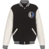Dallas Mavericks Two Tone Wool & Leather Varsity Jacket