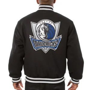 Alternative view of Dallas Mavericks Full Wool One Color Varsity Jacket