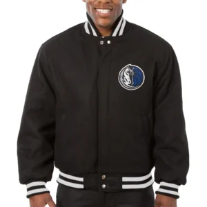 Dallas Mavericks Full Wool One Color Varsity Jacket