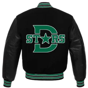 Alternative view of Dallas Stars Letterman Wool & Leather Varsity Jacket
