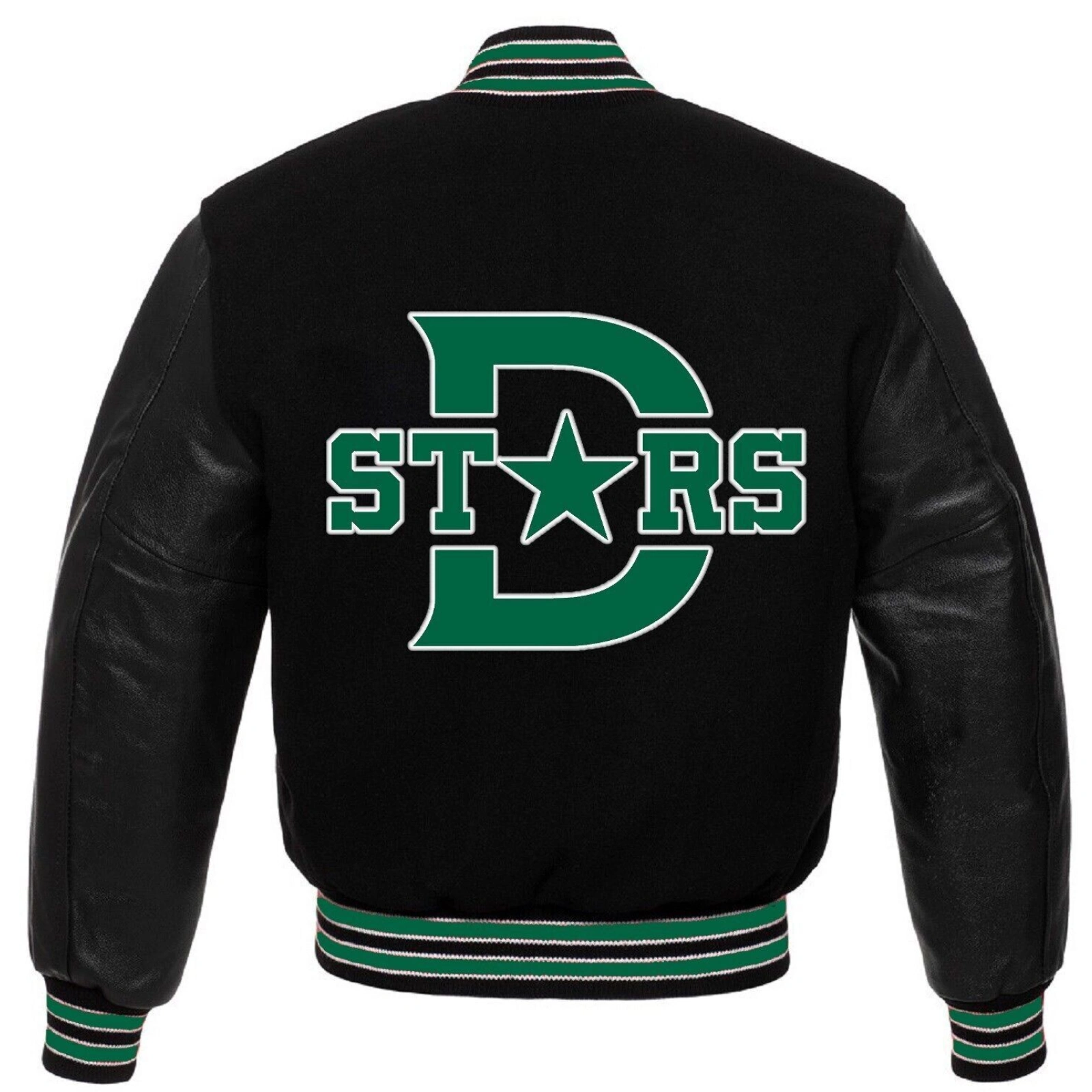 Dallas Stars Letterman Wool & Leather Varsity Jacket - Image 2