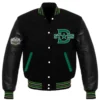 Dallas Stars Letterman Black Wool & Leather Varsity Jacket