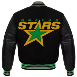 Alternative view of Dallas Stars Letterman Full-Snap Wool & Leather Varsity Jacket