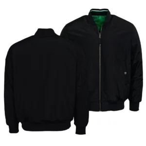 Alternative view of Dallas Stars Reversible Bomber Full-Zip Polyester Black Varsity Jacket