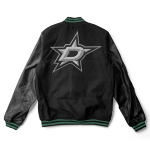 Alternative view of Dallas Stars Letterman Wool & Leather Varsity Jacket
